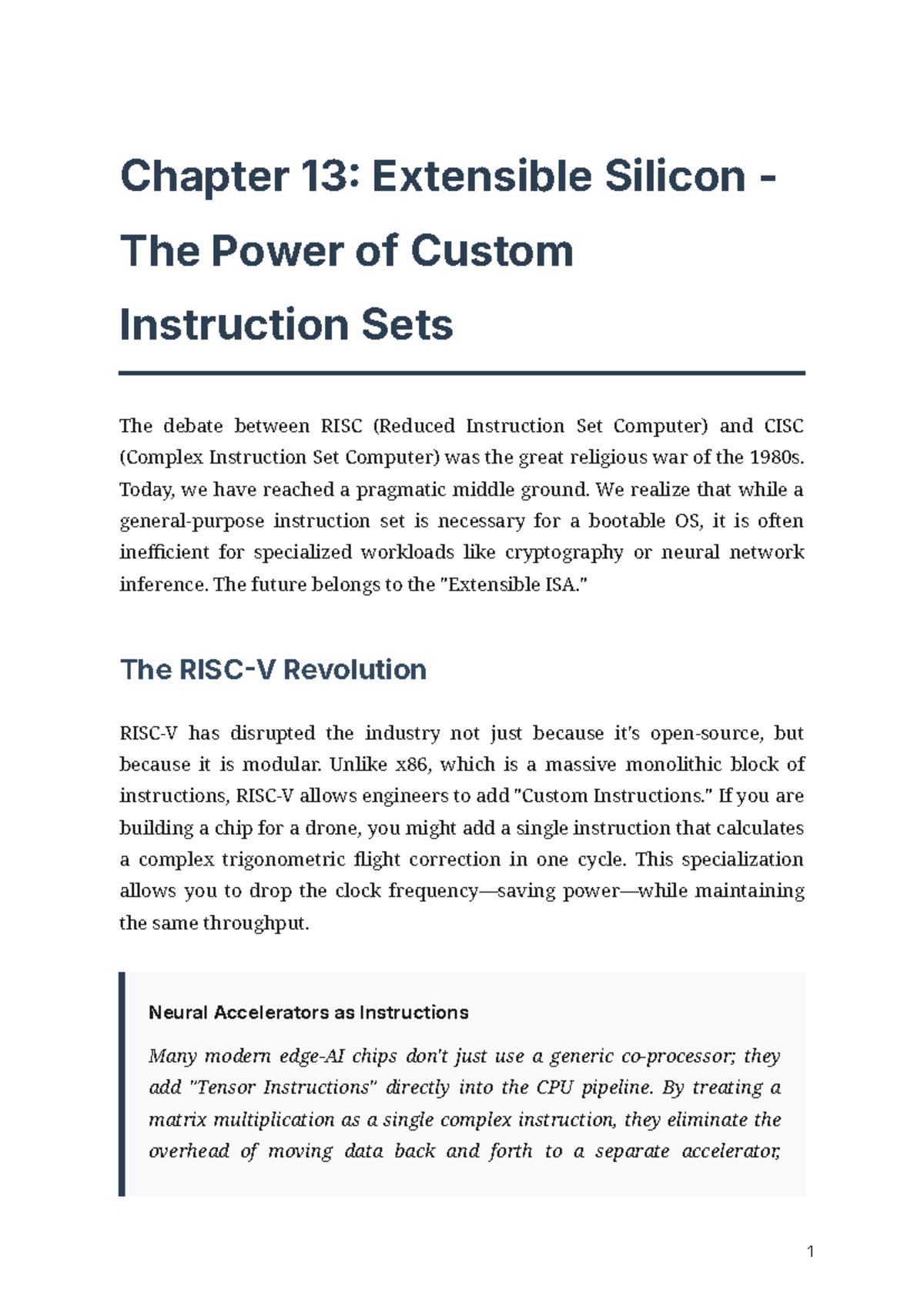 Chapter 13: Extensible Silicon - Custom Instruction Sets Explained ...