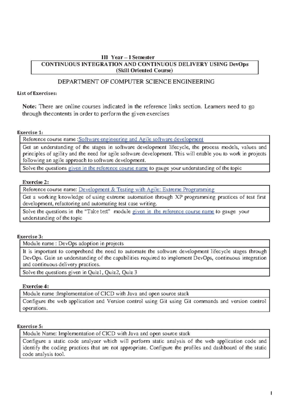 CICD using Dev Ops Lab Manual - III Year – I Semester CONTINUOUS ...