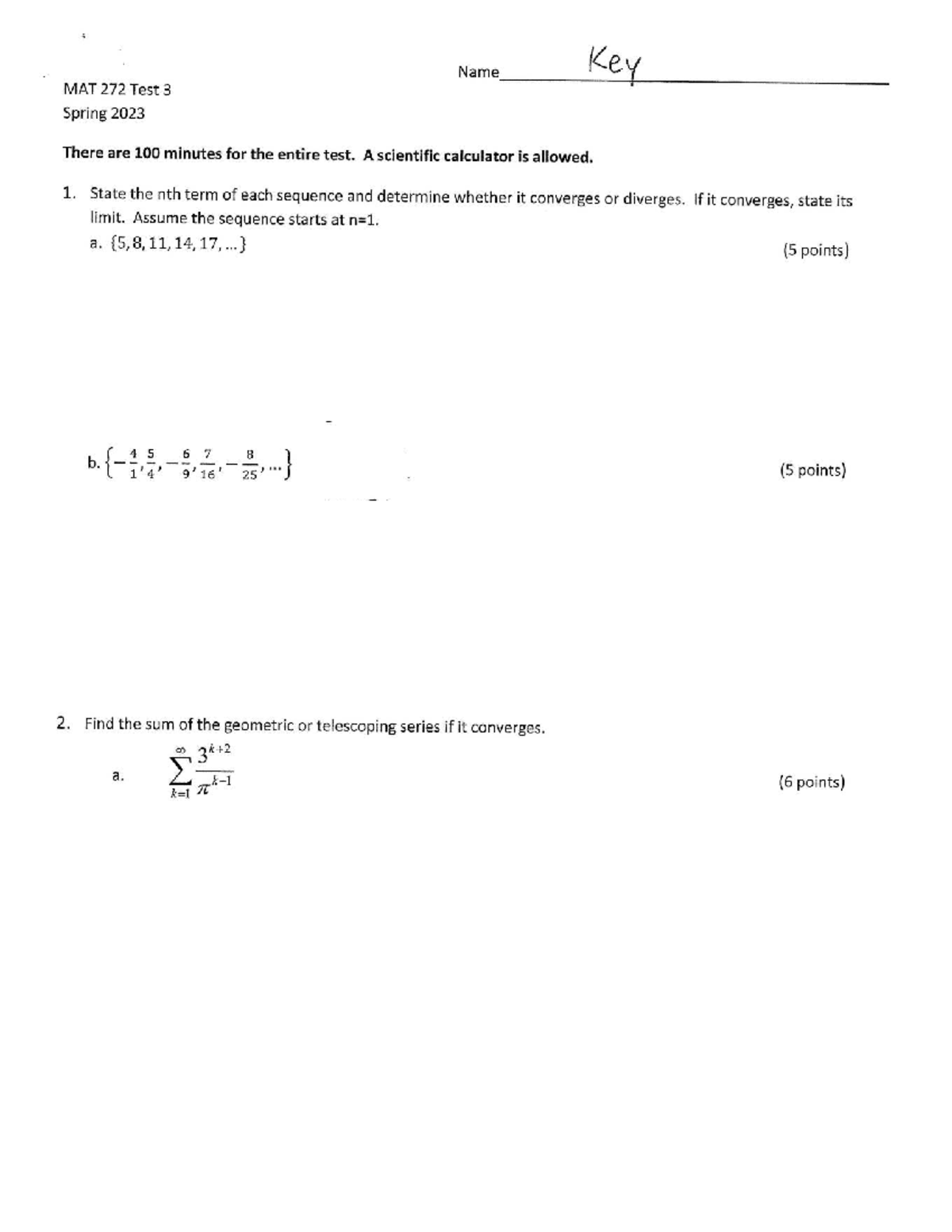 MAT 272 Test 3 Solutions - Spring 2023 - Studocu