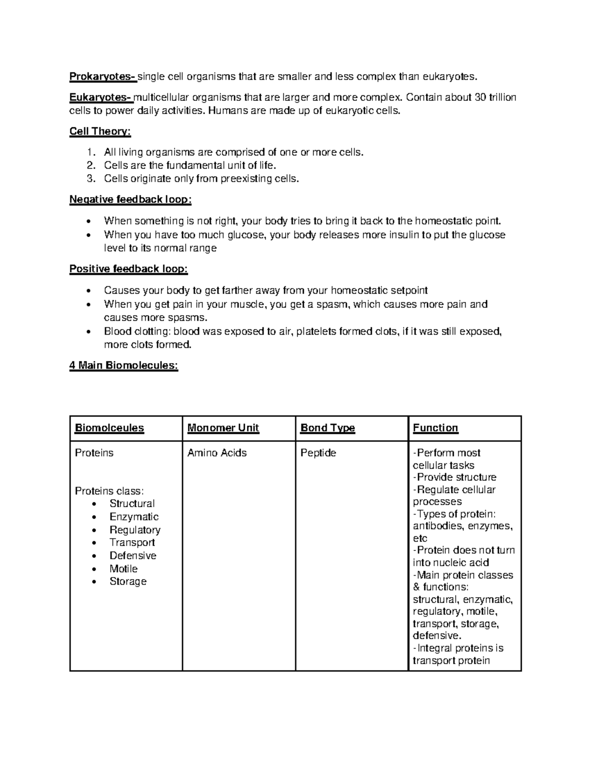 Anatomy and Physiology Biomolecules - Prokaryotes- single cell ...