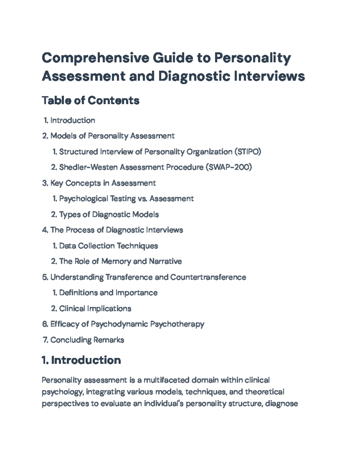 Comprehensive Guide to Personality Assessment and Diagnostic Interviews ...