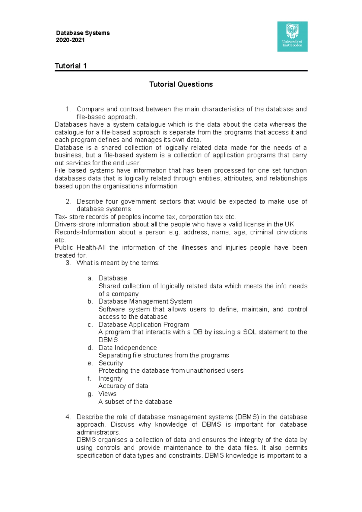 Topic 4 Normalization and ERD - Topic 4 Tutorial Using creately or draw ...