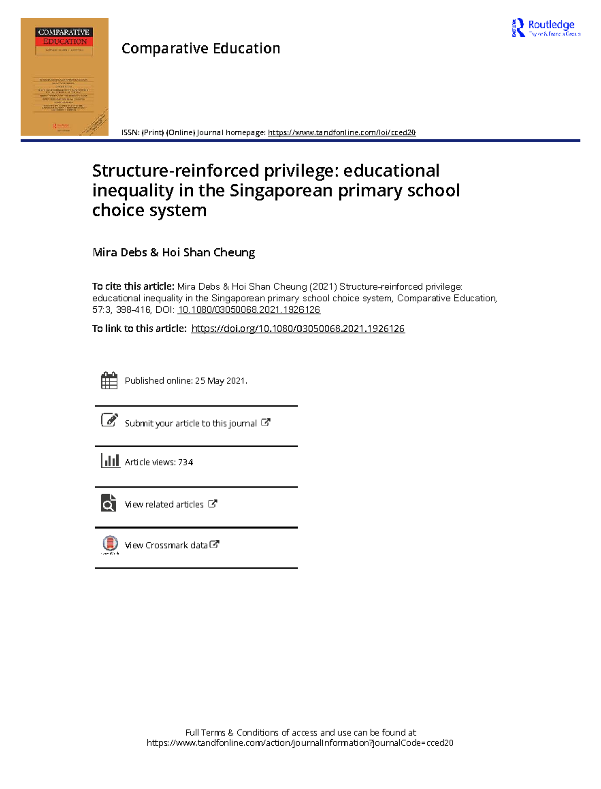 5b - Privilege and Educational Inequality in Singapore's Primary School ...