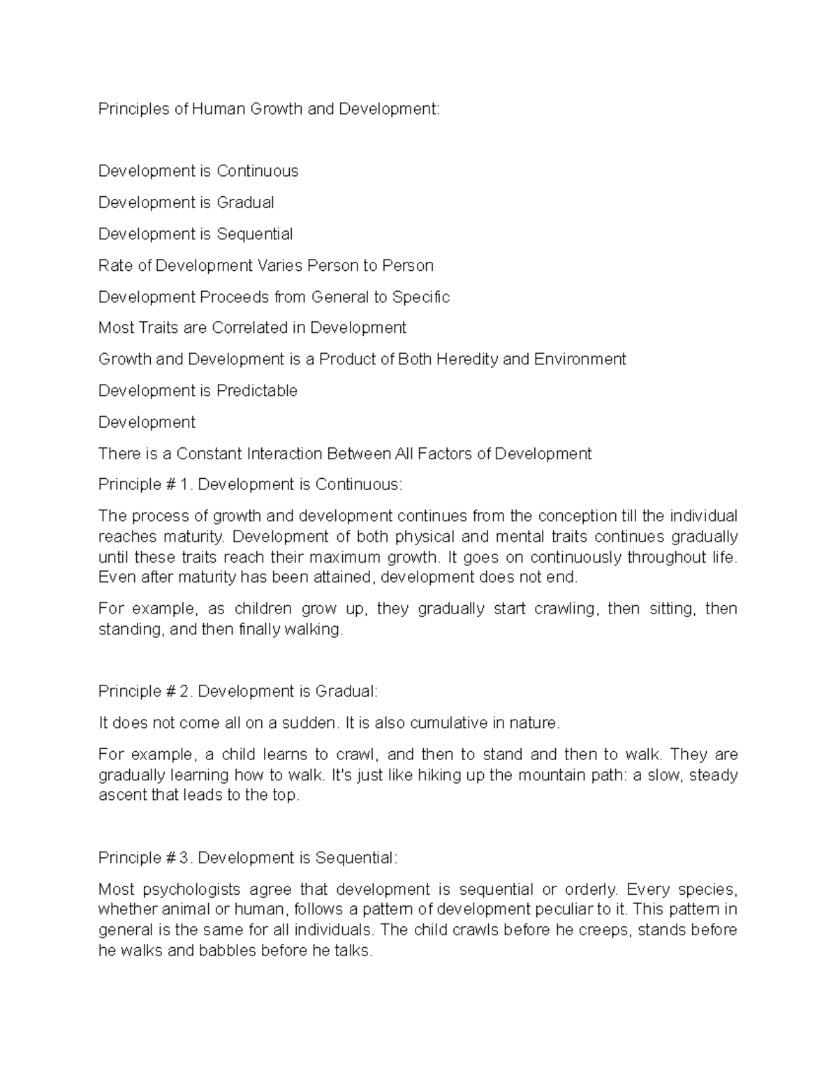 Principles of Human Growth and Development for oral - Principles of ...