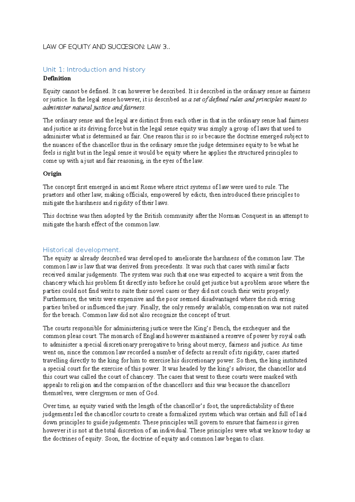 Law of Equity and Succession: Principles and Remedies Explained - LAW ...