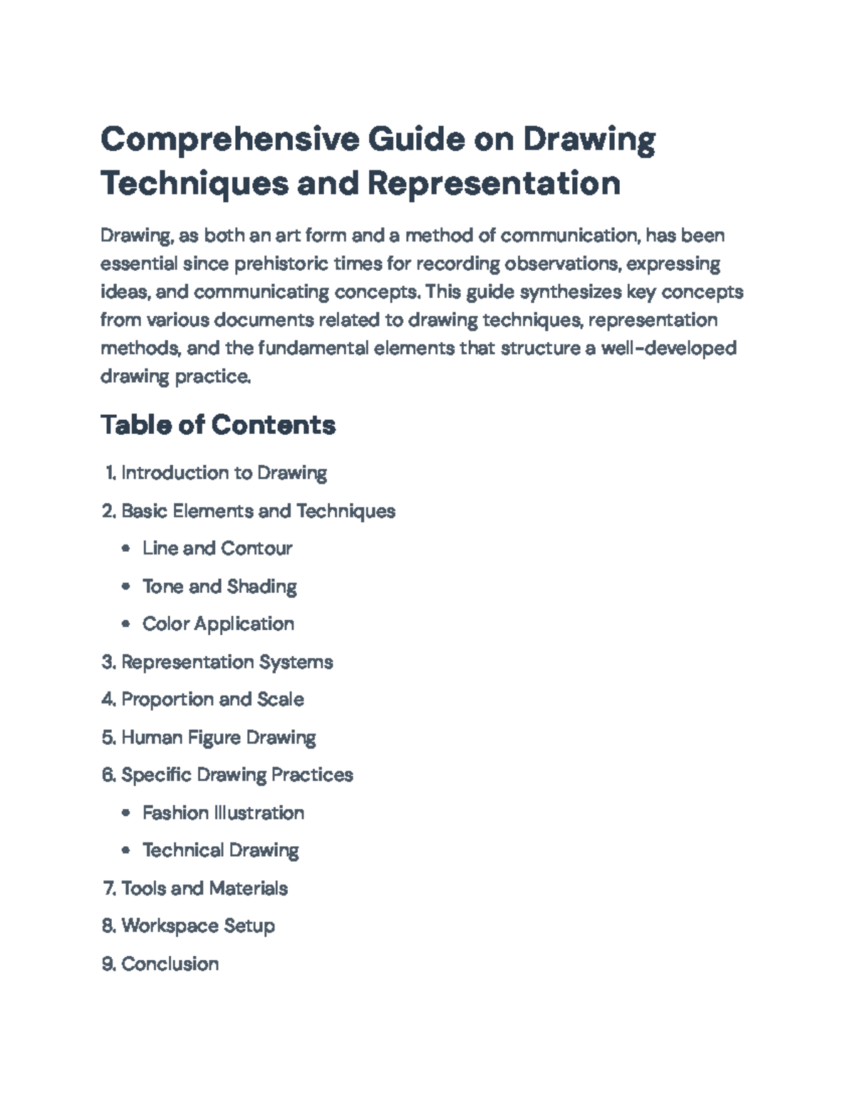 Comprehensive Guide on Drawing Techniques and Practices - Comprehensive ...