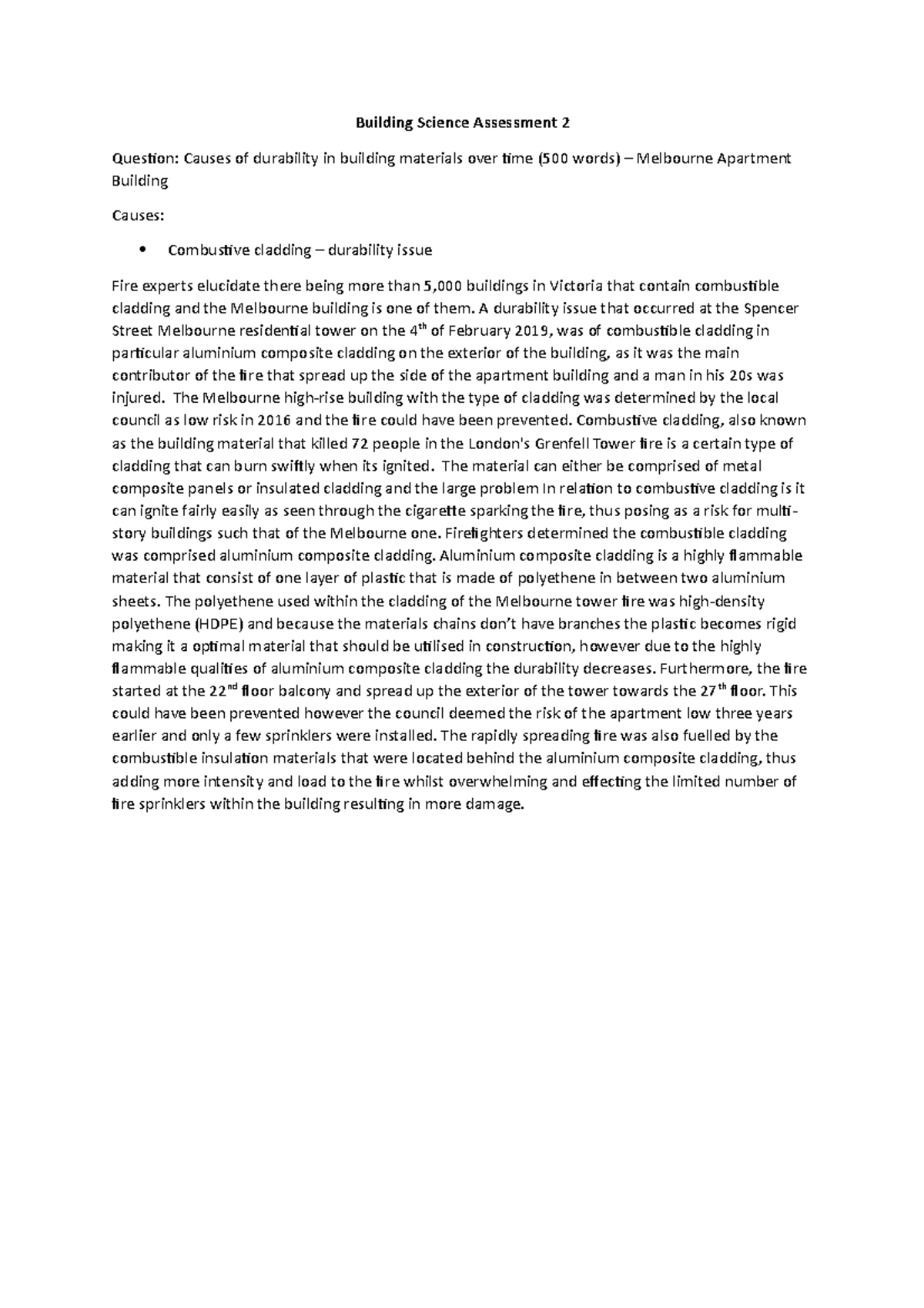 Building Science Assessment - A durability issue that occurred at the ...