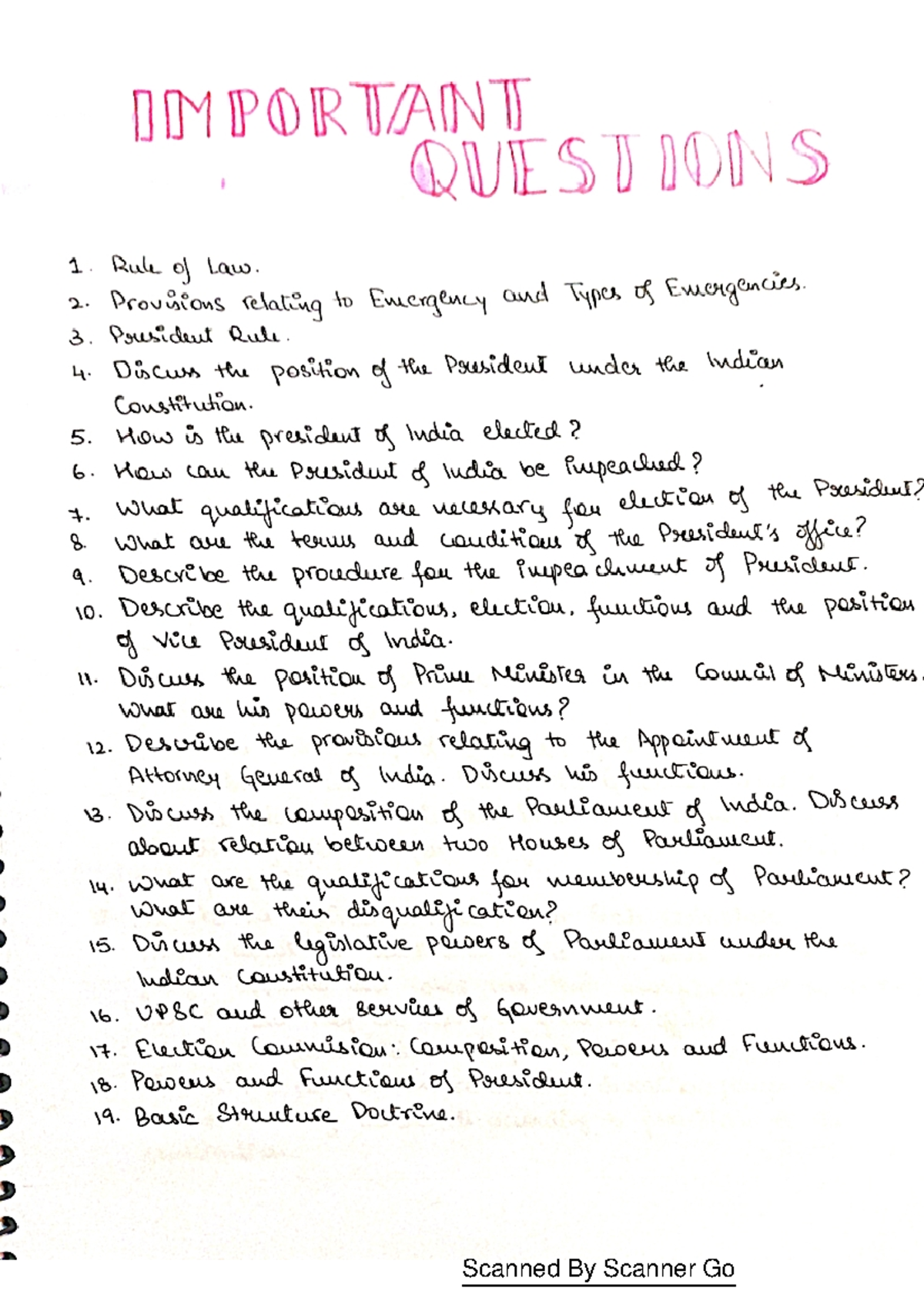 Constitutional Law 2: Key Questions & Concepts Review Guide - Studocu