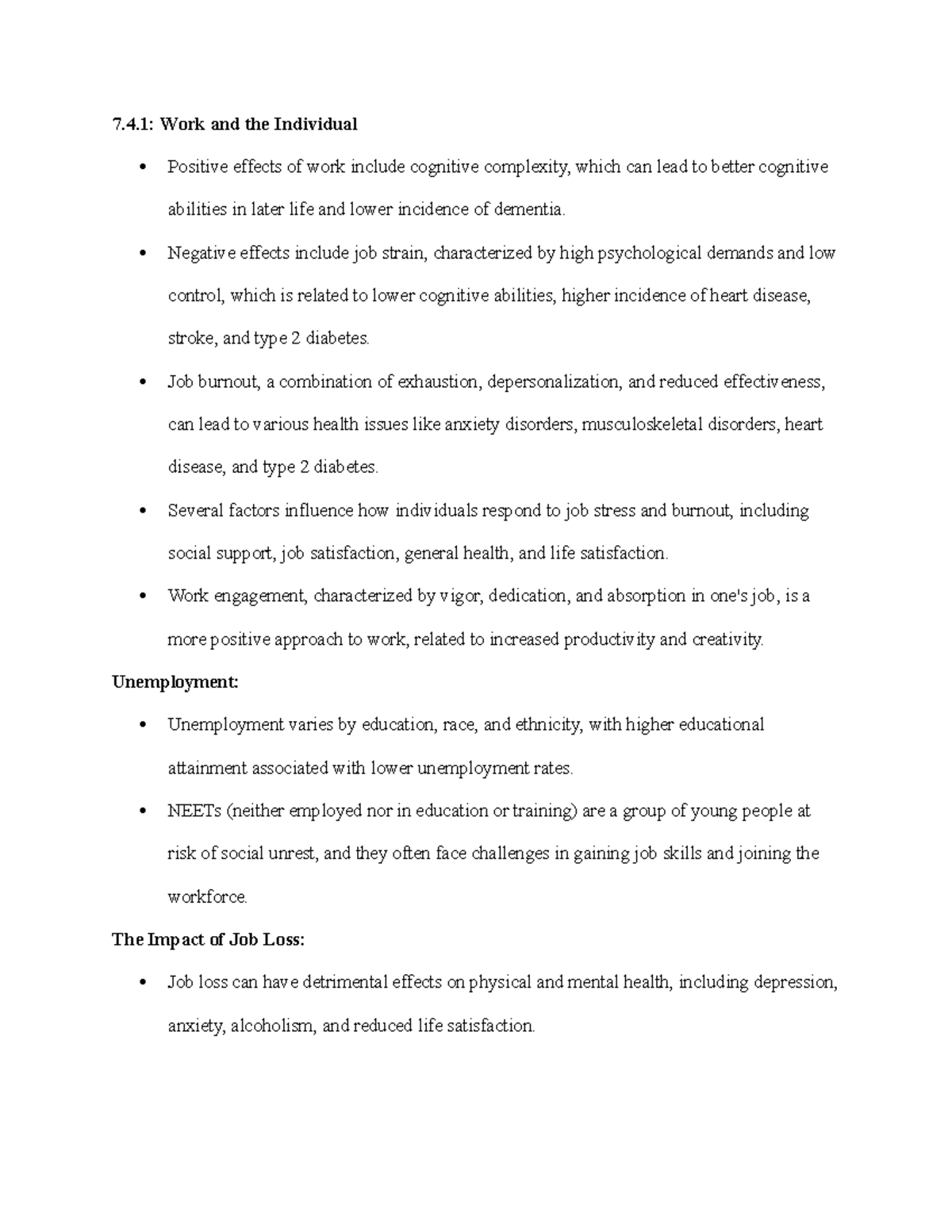 7.4.1: Work and the Individual - Notes on Job Effects and Engagement ...