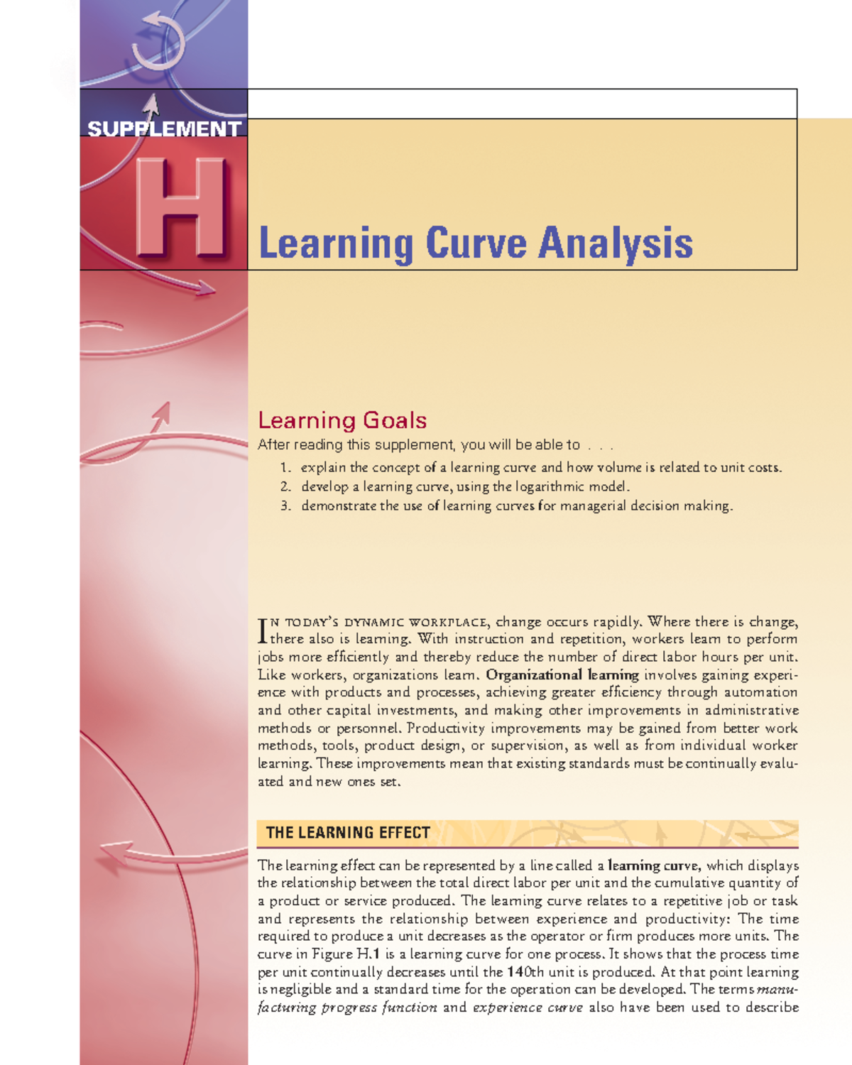 "Supplement: Learning Curve Analysis - Key Concepts & Applications ...