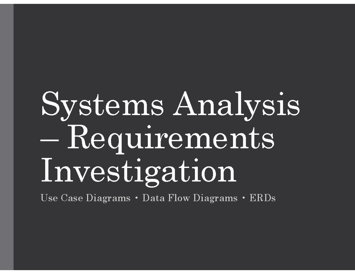 System Analysis (SYS 101): Quizzes & Questions on Requirements ...
