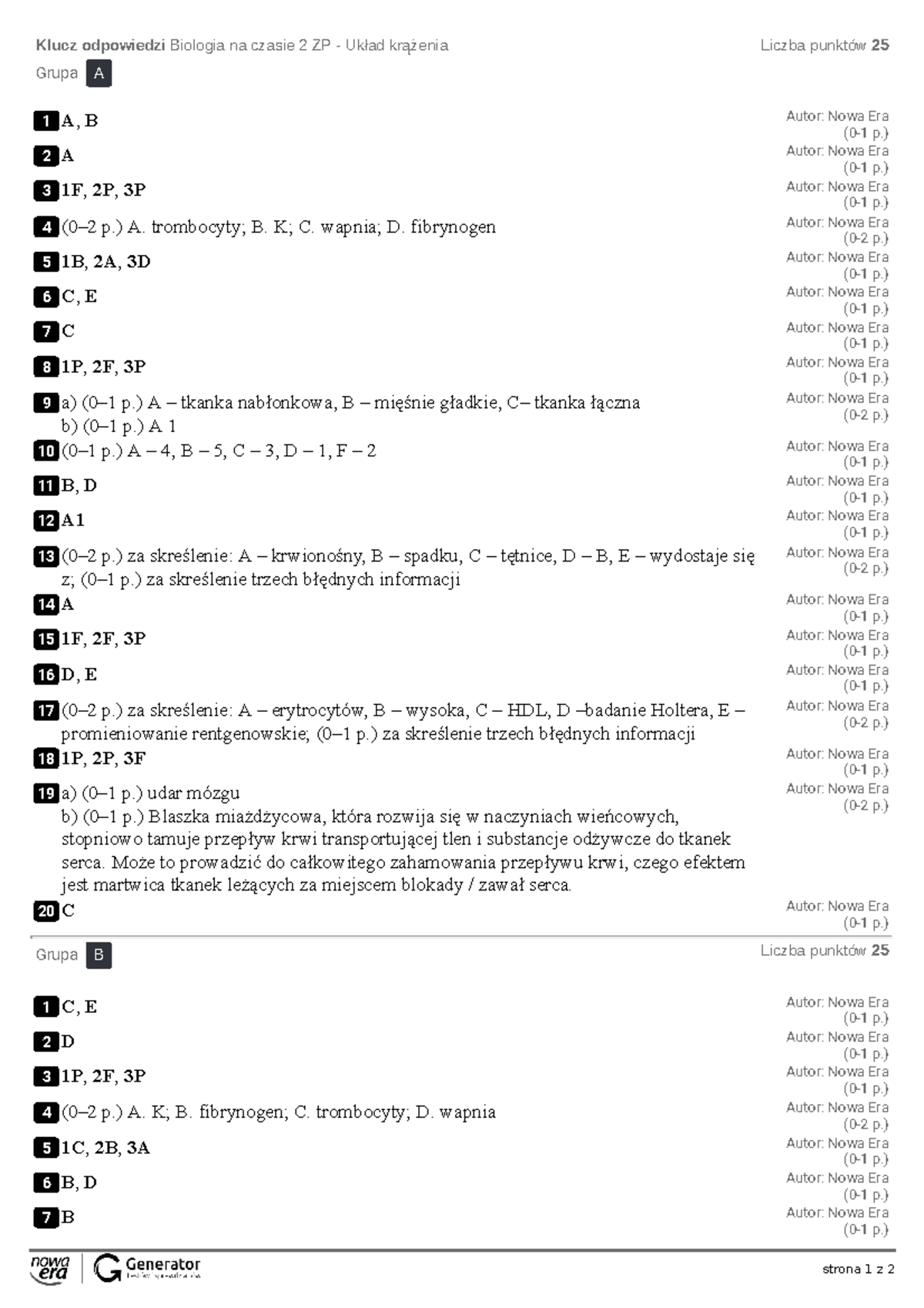 Układ Krążenia Sprawdzian Biologia Na Czasie 2 www.studocu.com