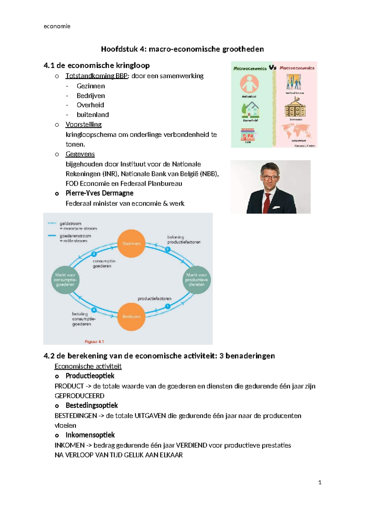 Economie Sem 2: Hoofdstuk 4 - De Economische Kringloop en BBP Analyse ...