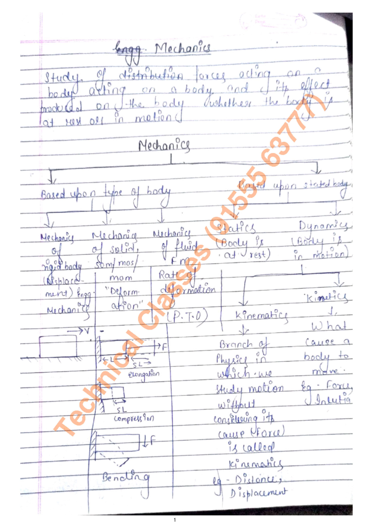 Mechanics Complete Notes - Date Price Engg Mechanics study of ...
