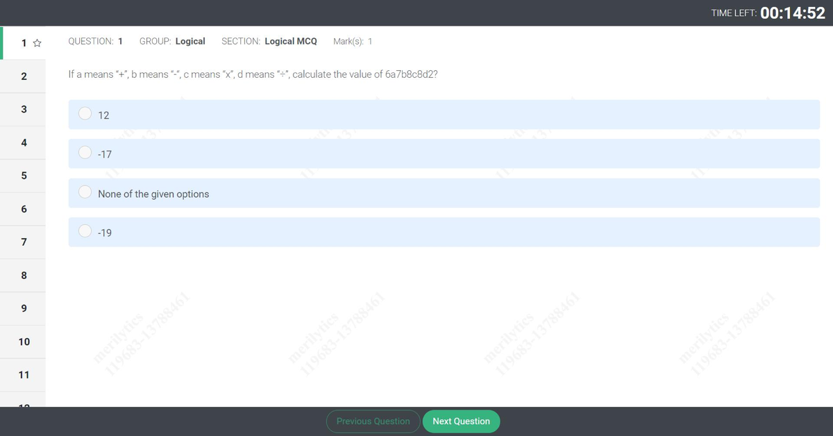 Merilytics IITG 2024 - Logical Reasoning MCQ Practice Questions - Studocu
