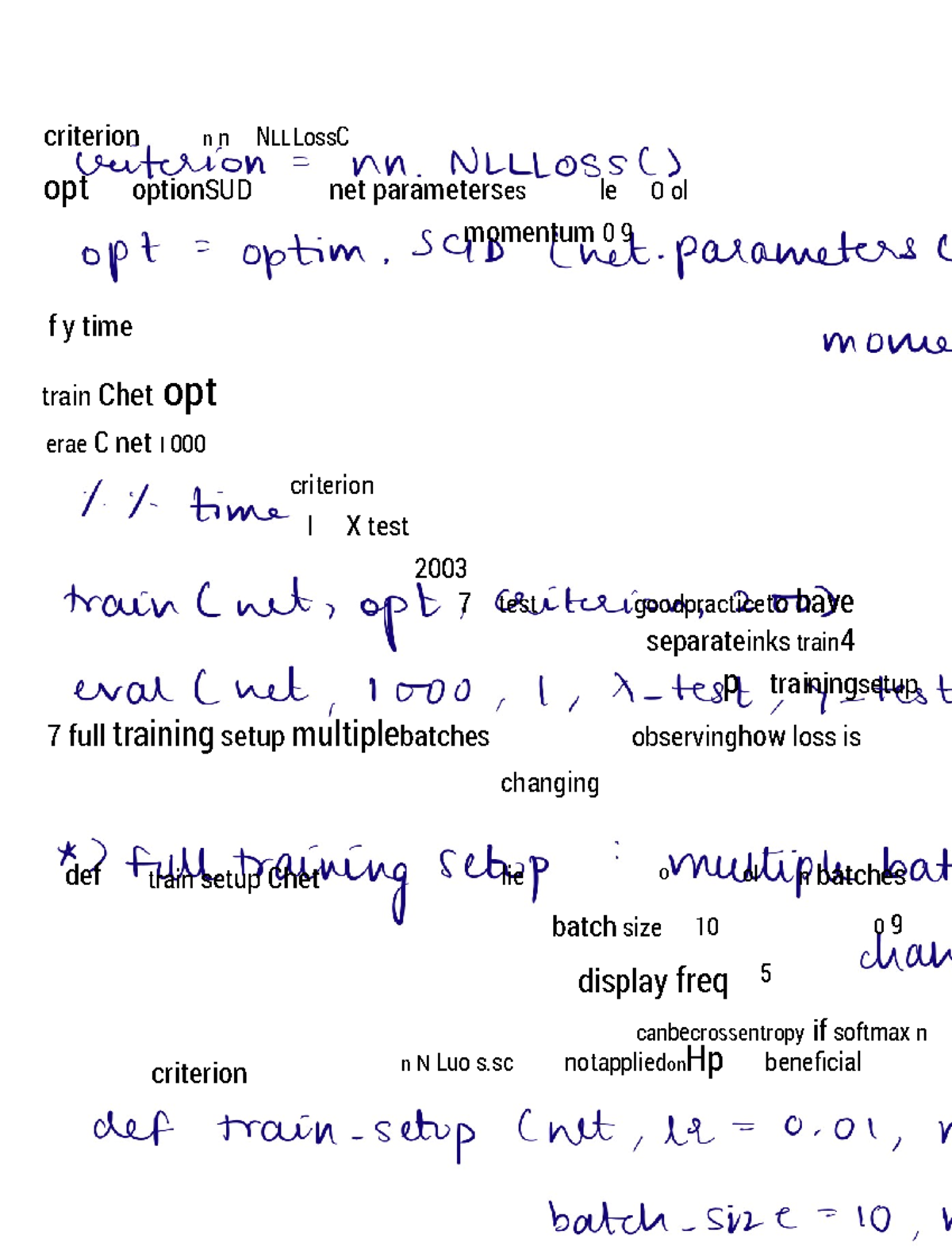 Module 44 Sequence models in Pytorch Notes 10 - criterion n n N LLLoss ...