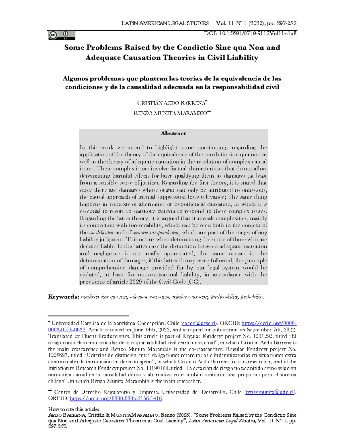 ENG 101 - Summary: Problems in Condictio Sine Qua Non and Causation ...
