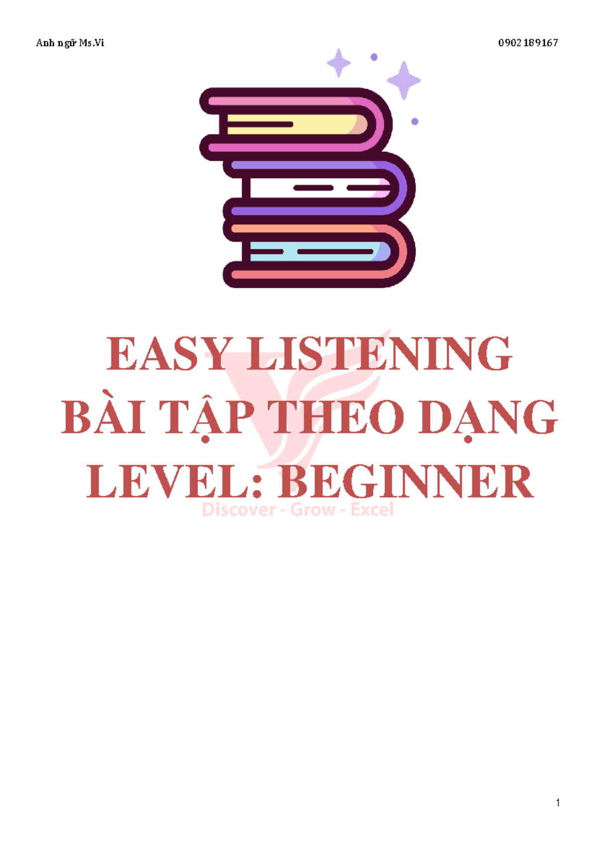 BỔ TRỢ Listening 1: Beginner Level Listening Exercises and Tips - Studocu