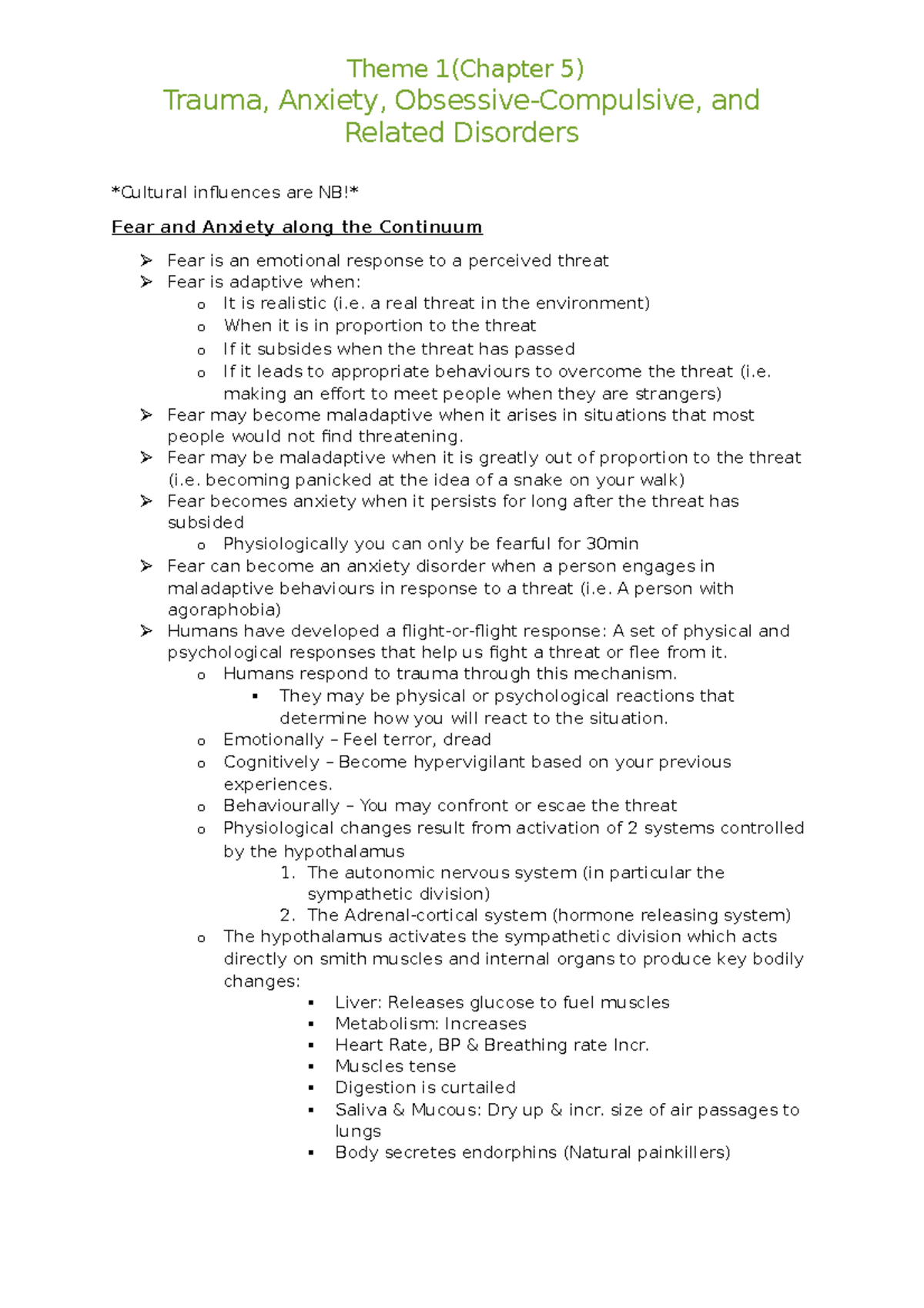 Trauma, Anxiety, Obsessive Compulsive and Related Disorders - Theme 1 ...