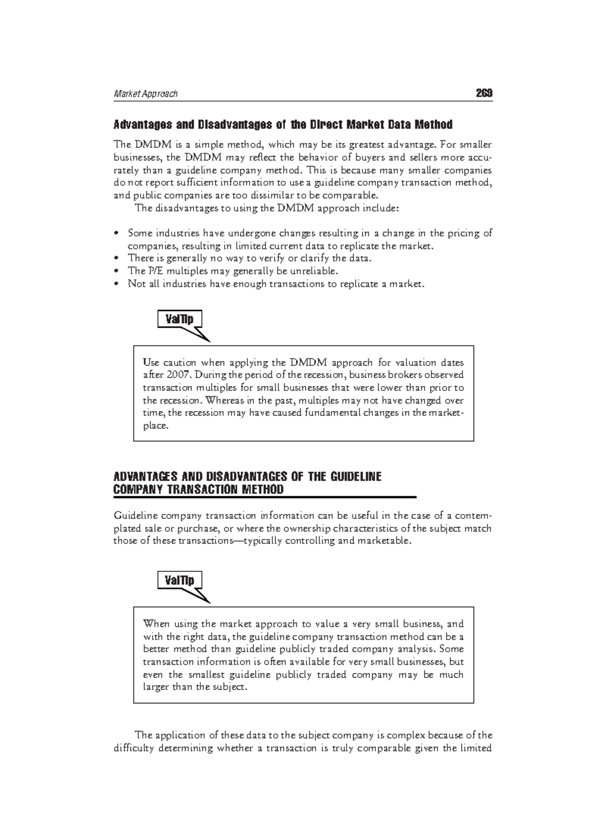 269-278 - book - Market Approach 269 Advantages and Disadvantages of ...