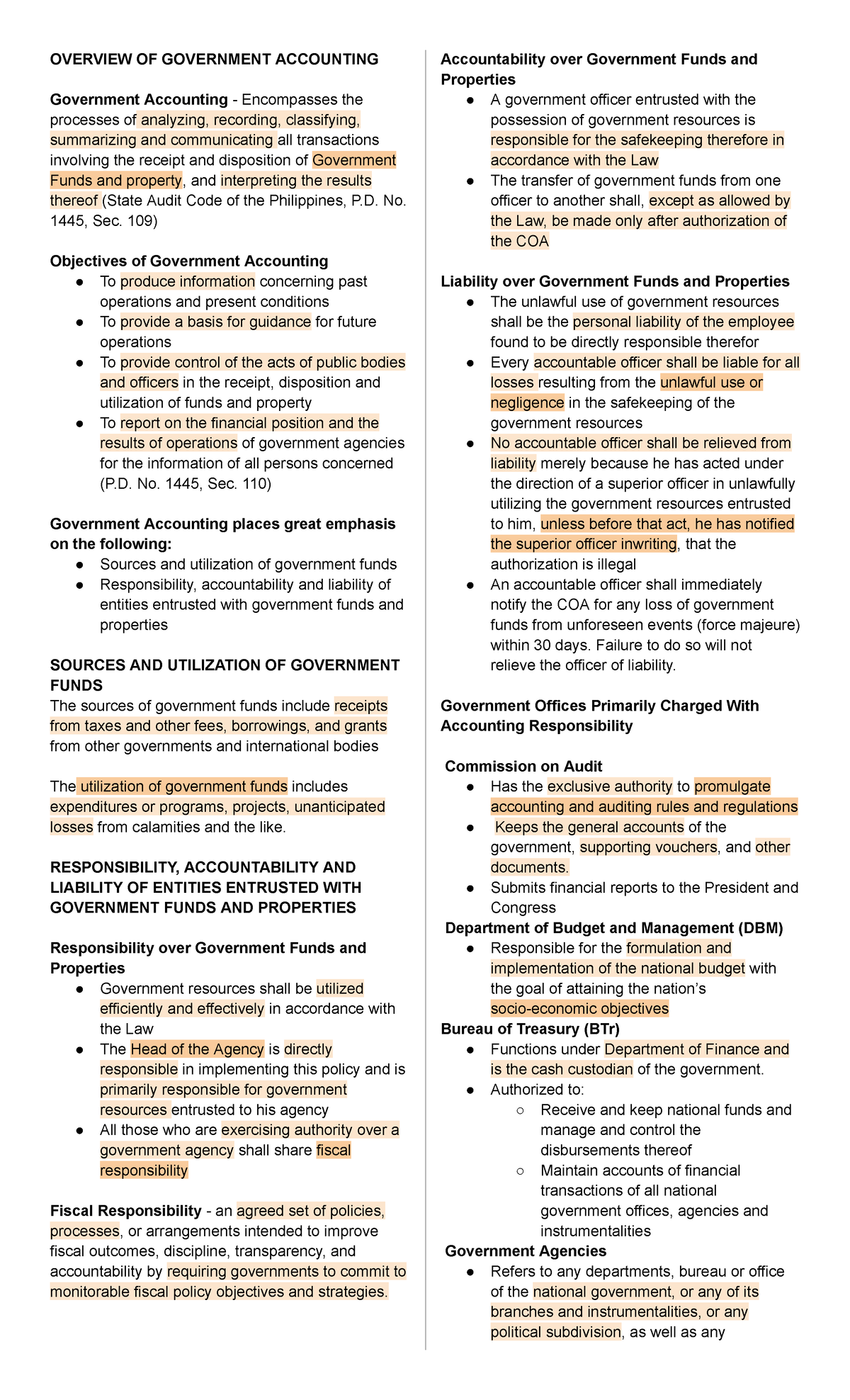 Government Accounting Overview: Key Principles and Standards - Studocu