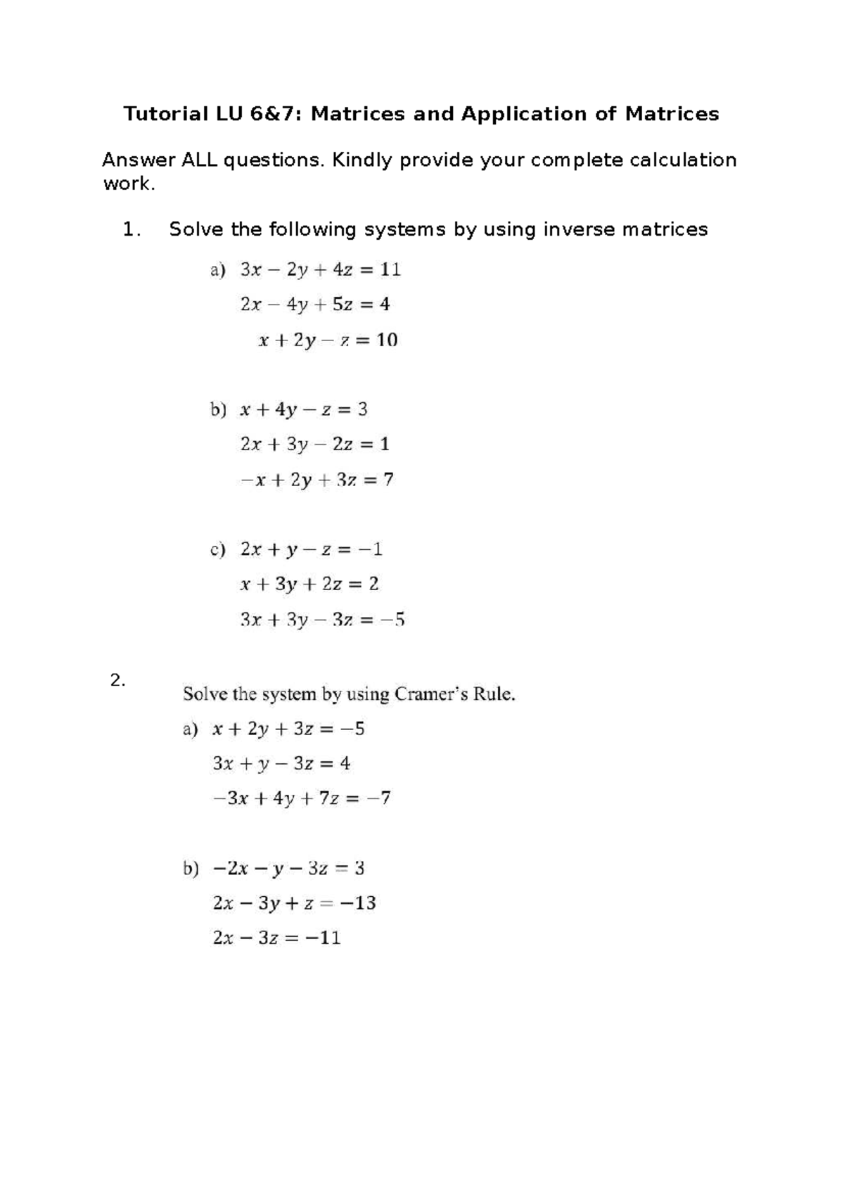 Tutorial LU 6 - LU6 - Algebra & Calculus / Algebra Dan Kalkulus ...
