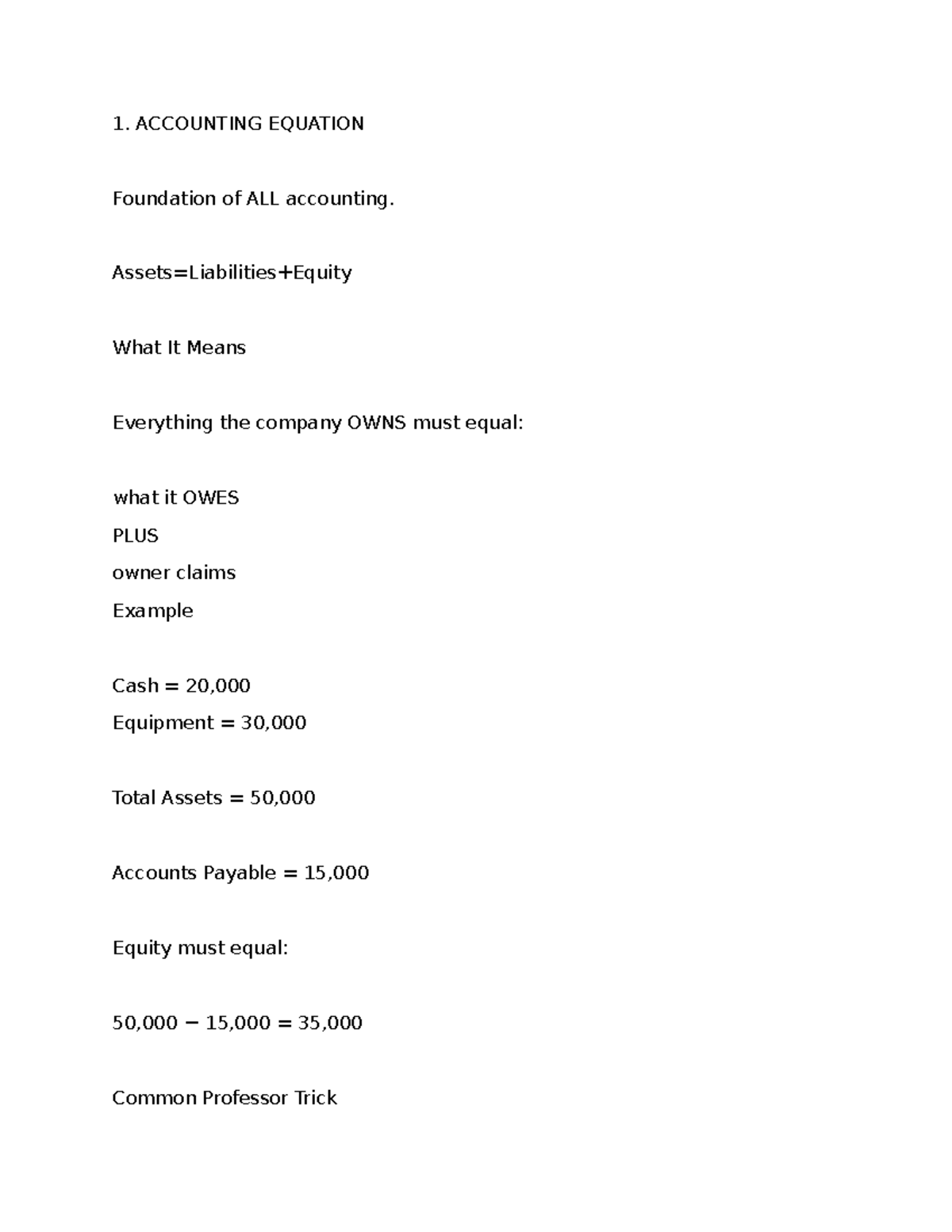 12 - Final Exam Study Guide: Key Accounting Concepts and Formulas - Studocu