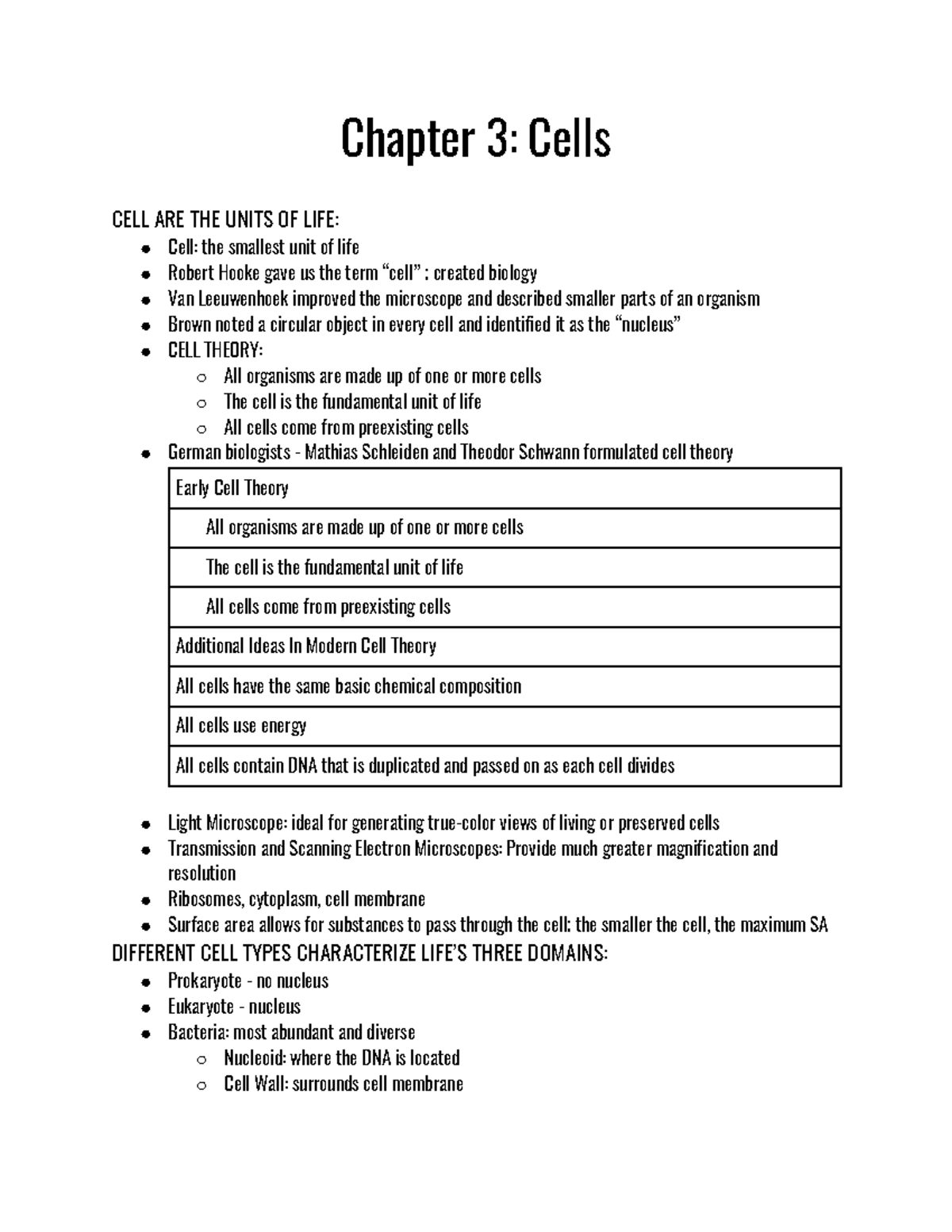 Chapter%203:%20Cells - Chapter 3: Cells CELL ARE THE UNITS OF LIFE ...