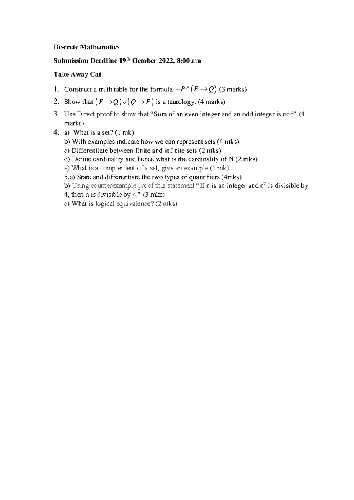 Discrete Mathematics Take Away CAT: Truth Tables & Set Theory Concepts ...