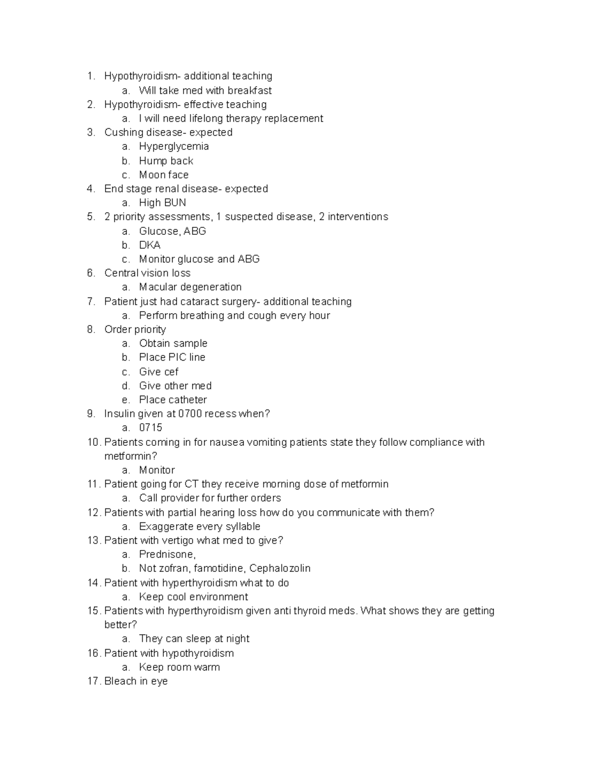 AH 101 Exam 1 Study Guide: Key Concepts & Patient Care Tips - Studocu