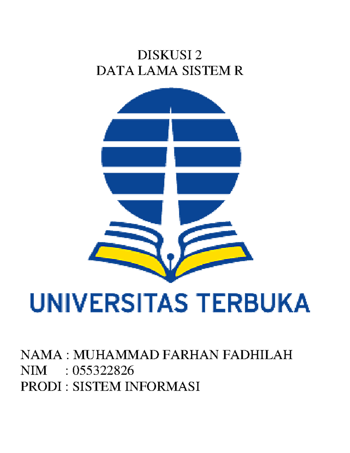 Diskusi 2 Pemrograman R - Muhammad Farhan Fadhilah (Sistem Informasi ...