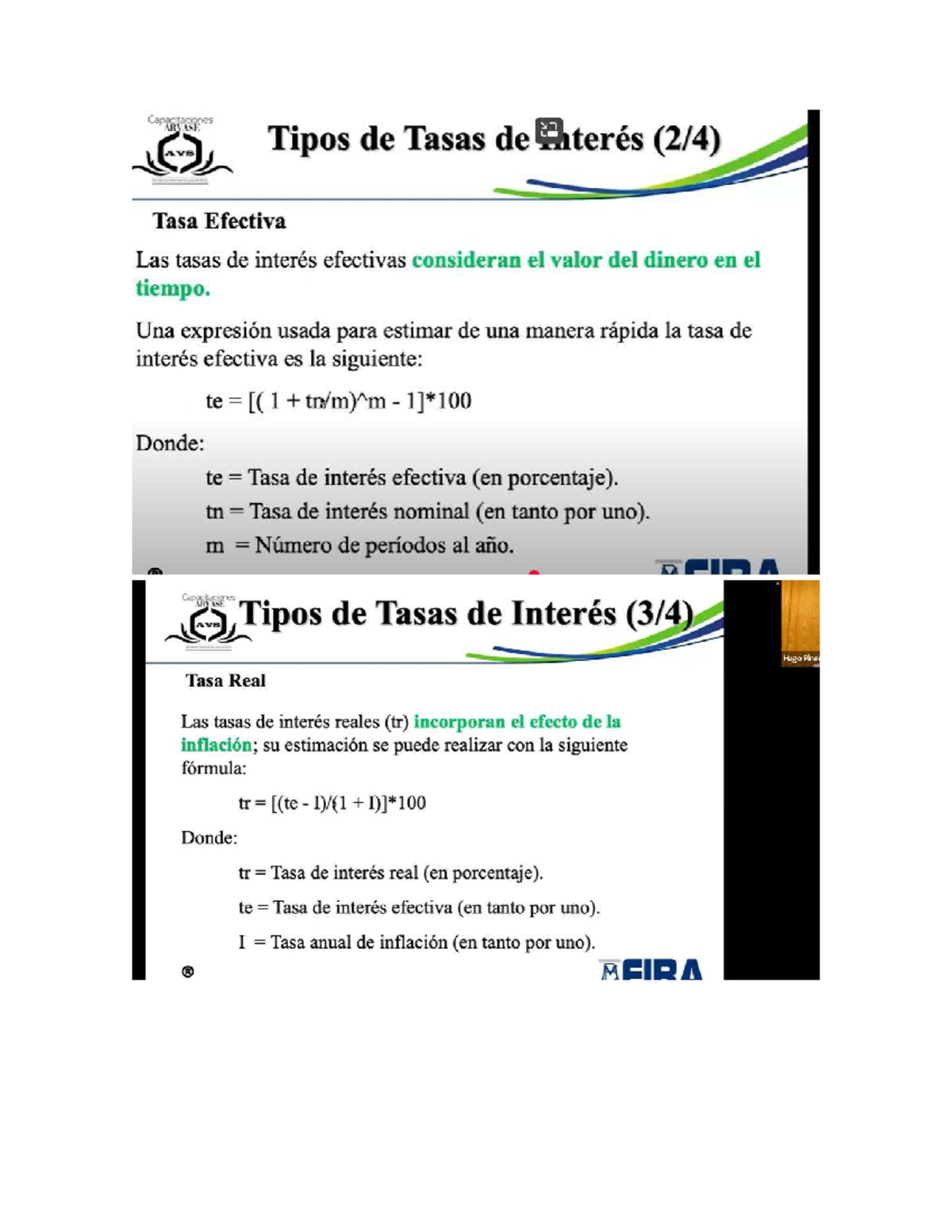 Notas sobre Tipos de Tasas de Interés y Tasa Efectiva - Studocu