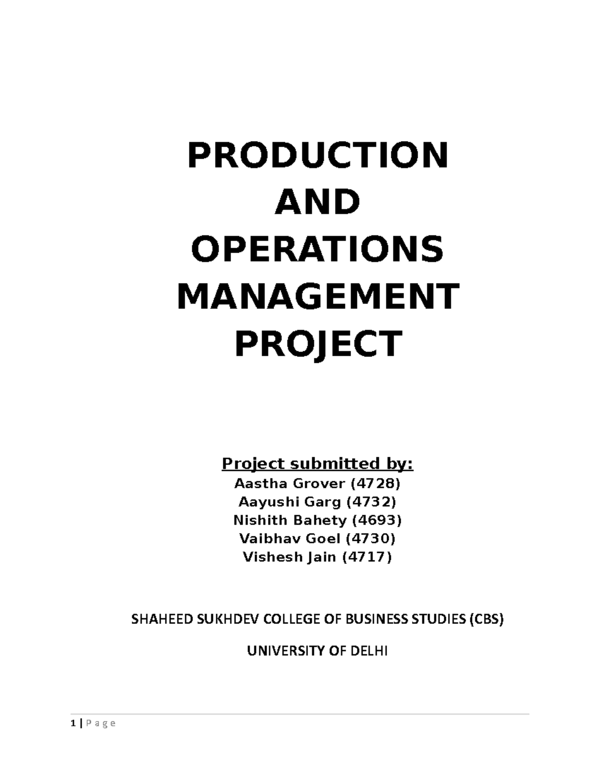 21040194 Final Project on Production & Operations at Bata - Studocu