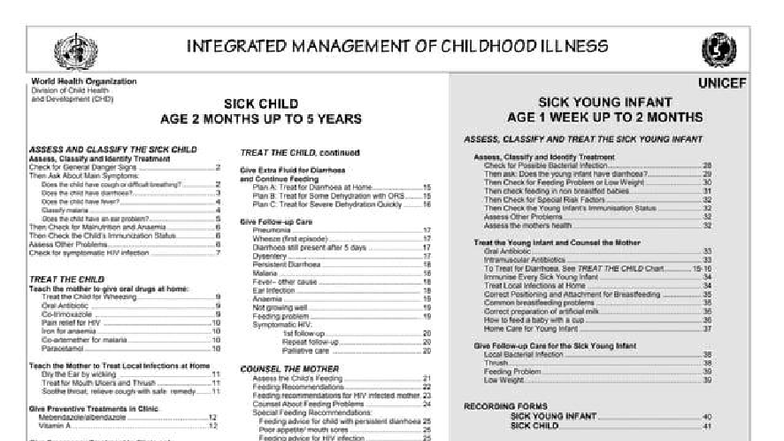KZN IMCI Guideline: Integrated Management of Childhood Illness (IMCI ...