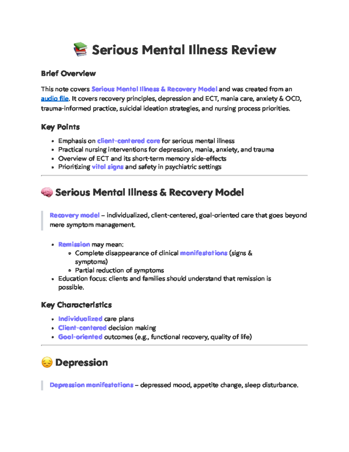 MH Midterm Review: Serious Mental Illness Overview and Care Strategies ...