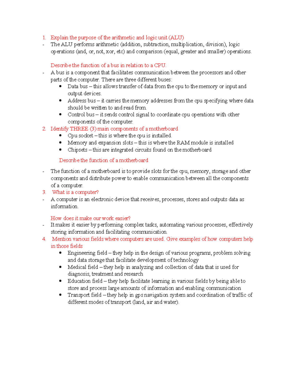 Digital literacy questions and answers - Explain the purpose of the ...