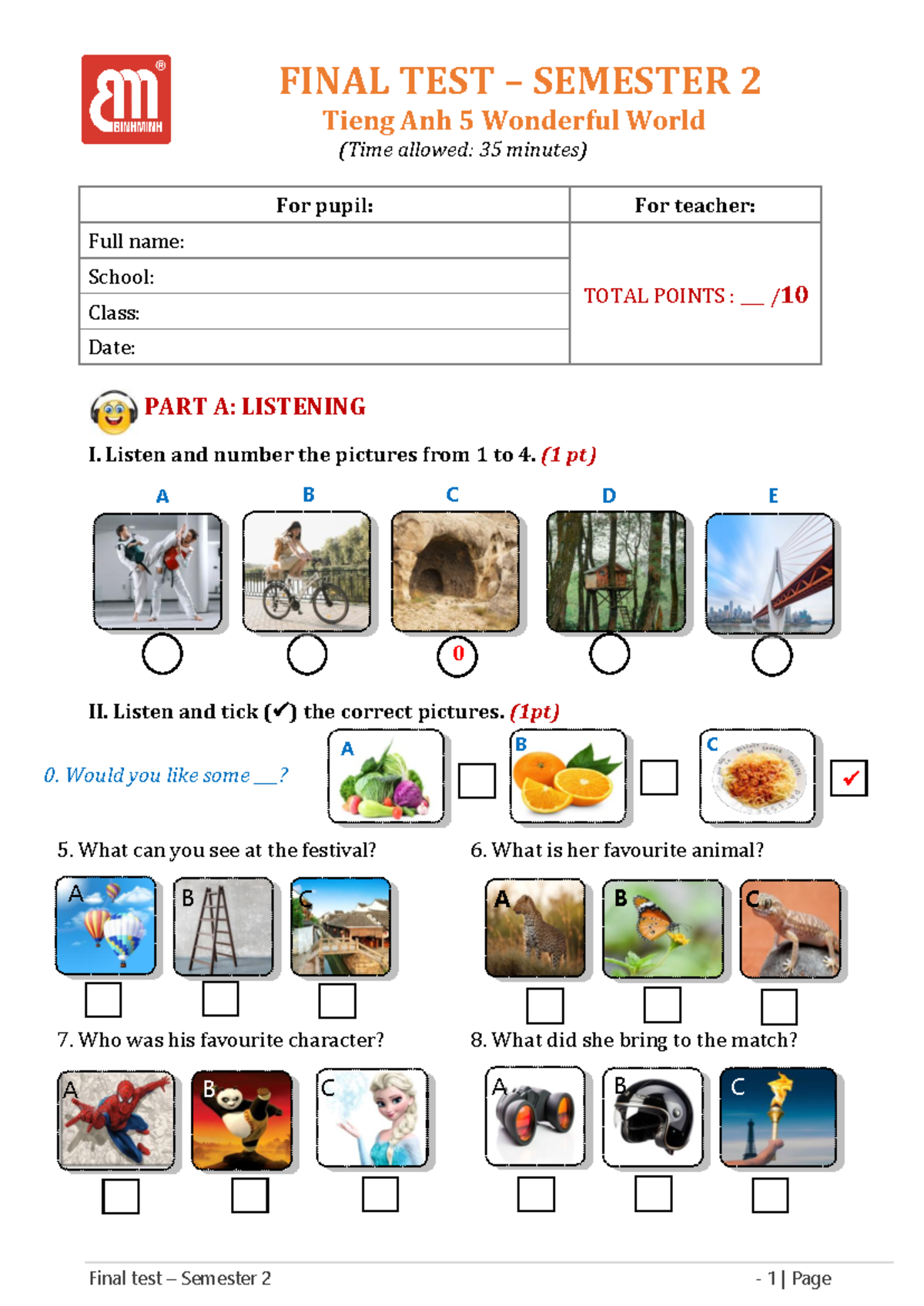 TA 5 WW - Final Test - Term 2 - 75 TN (Advanced) - FINAL TEST ...
