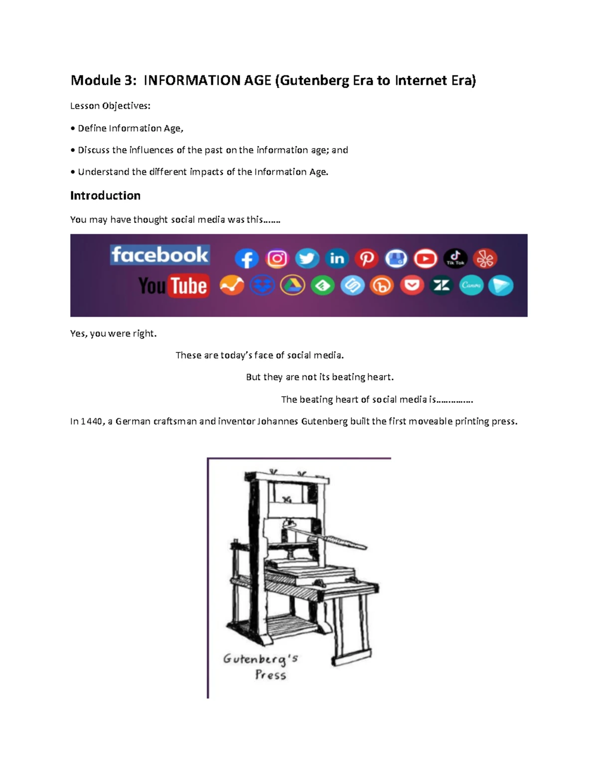 GE 5 STS Module 1 Lesson 1: Science, Technology, and Society Notes ...