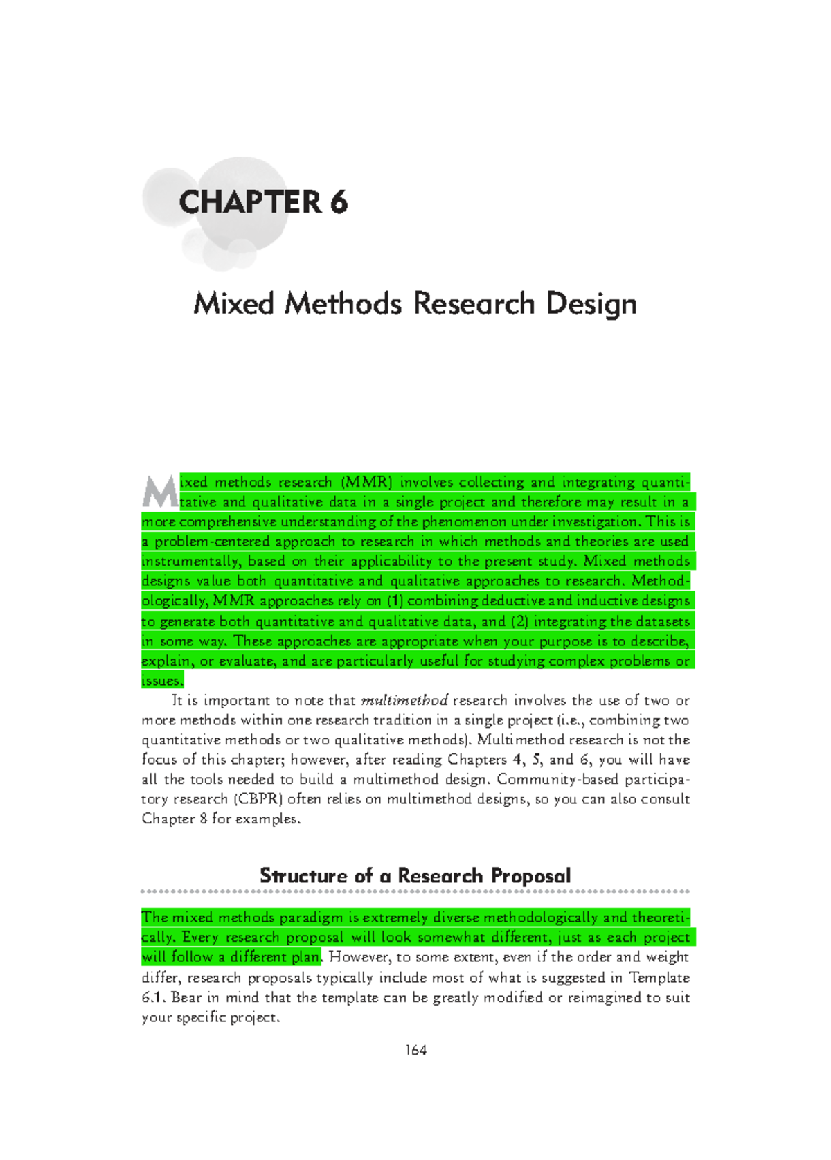 CHAPTER 6: Mixed Methods Research Design Overview and Applications ...