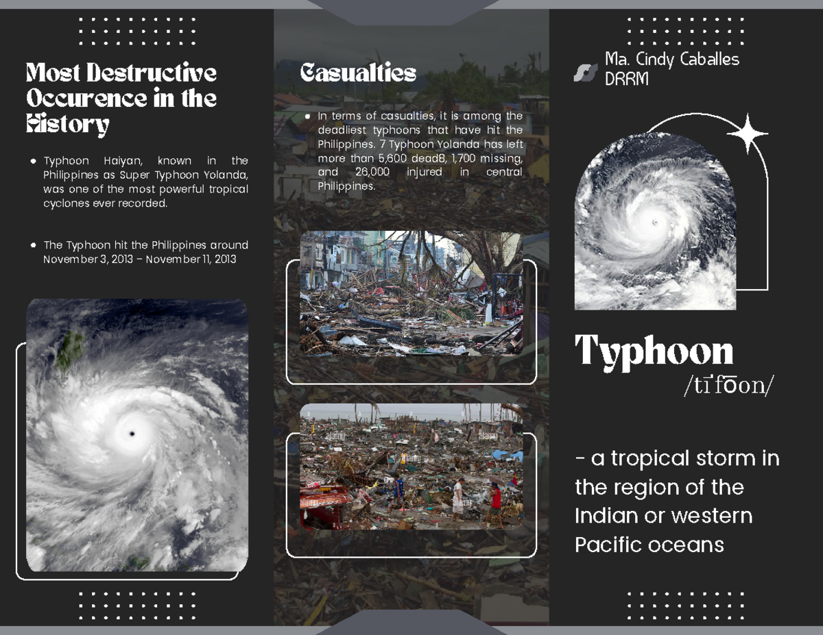 DRRM: Analysis of Typhoon Haiyan's Impact and History - Studocu