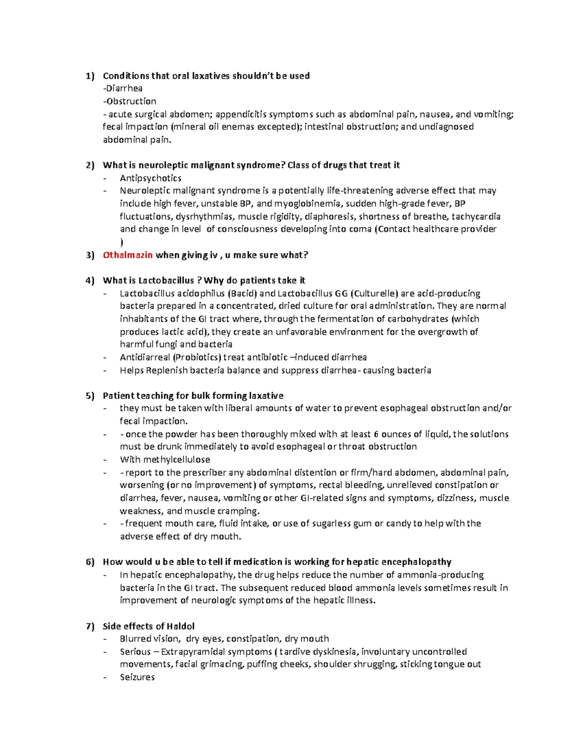 Pharm 101 Final Exam Study Notes: Key Concepts and Guidelines - Studocu