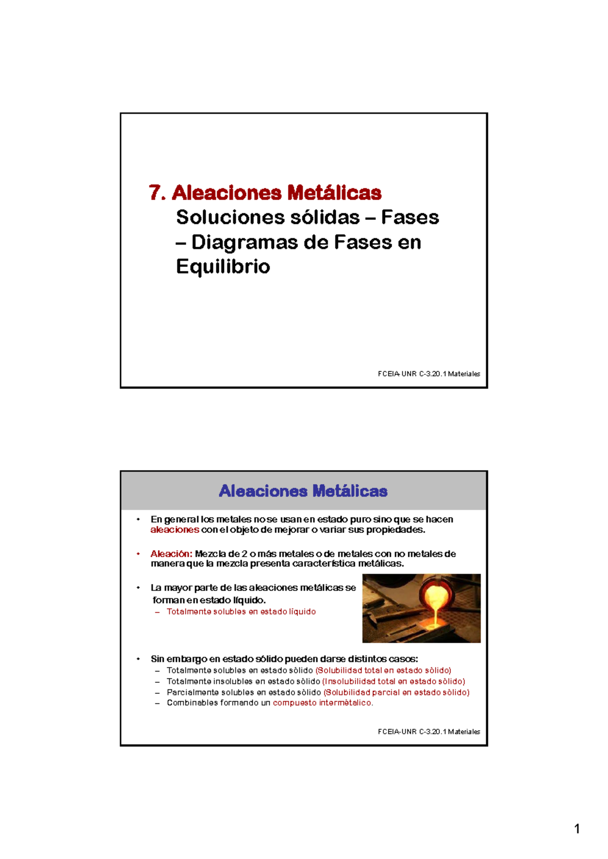 07 Aleaciones Metálicas: Soluciones Sólidas y Diagramas de Fases - Studocu