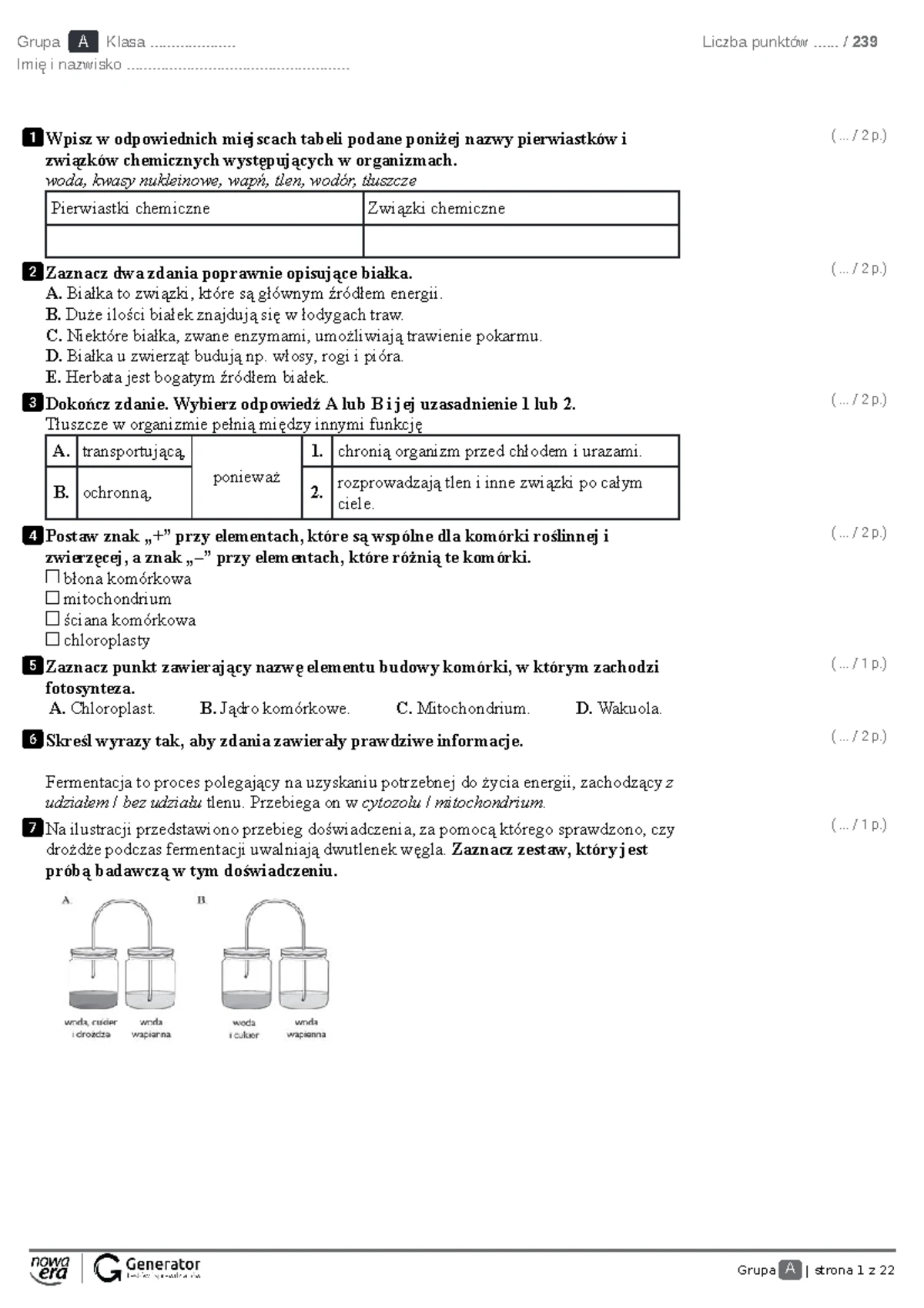 Ewolucja życia Sprawdzian Puls życia 3 Grupa B www.studocu.com