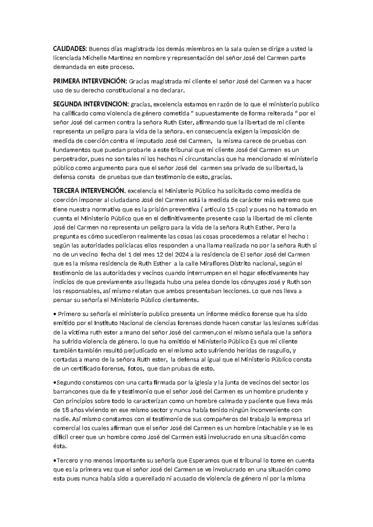 Defensa en Caso de Violencia de Género: Apuntes de Derecho - Studocu