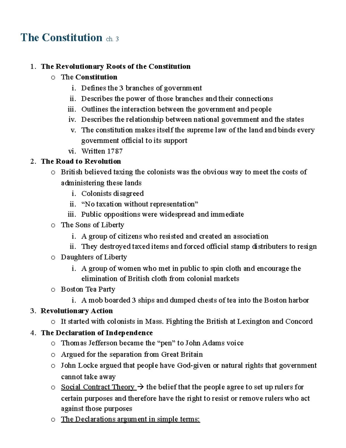 Notes on The Constitution (Ch. 3) - Challenges in Democracy - Studocu