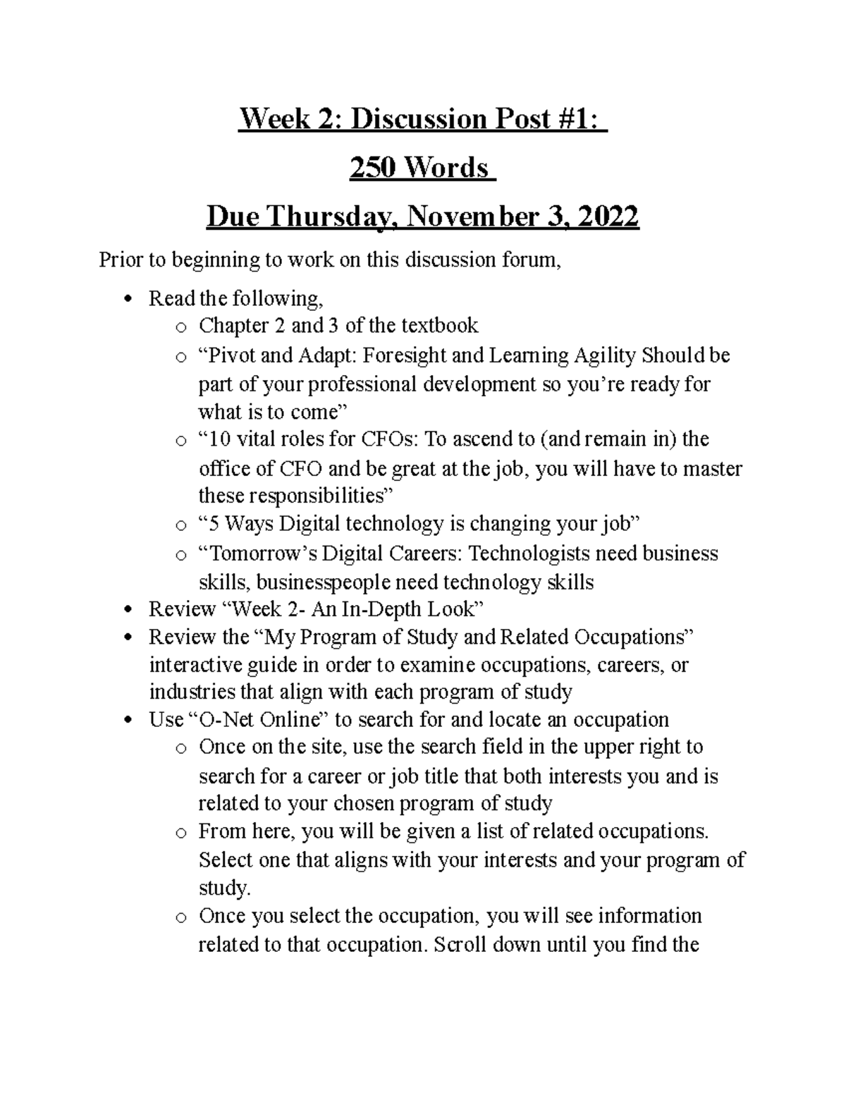 Week 2 - Discussion Forum Insights and Technology Skill Analysis - Studocu