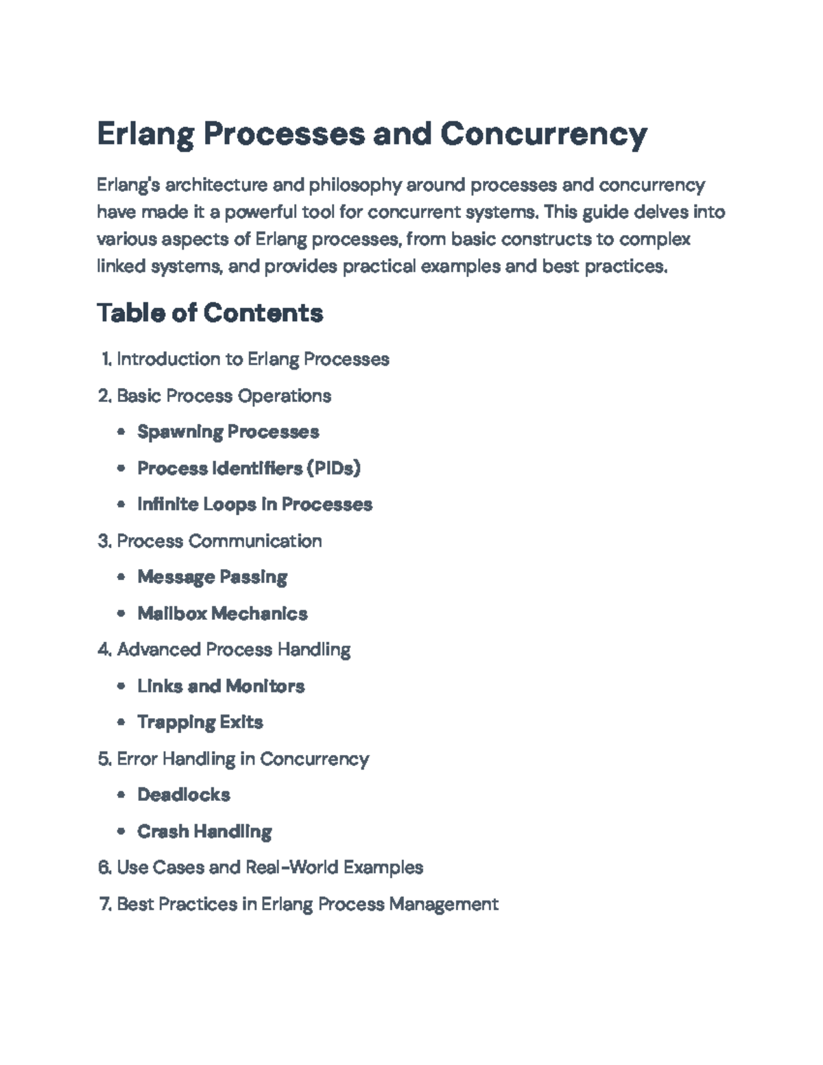 Erlang Processes & Concurrency: Architecture, Operations, & Best ...