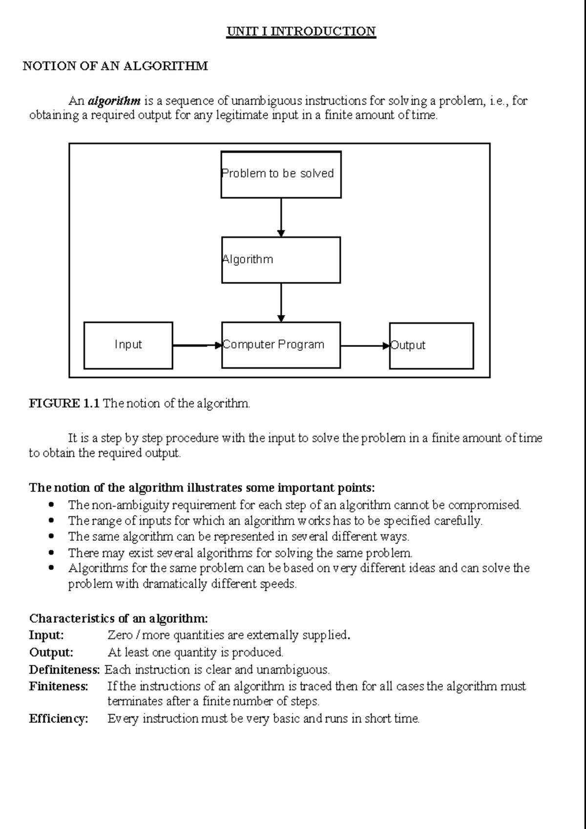 AD3351 DAA Notes: Understanding Algorithms and Their Efficiency - Studocu