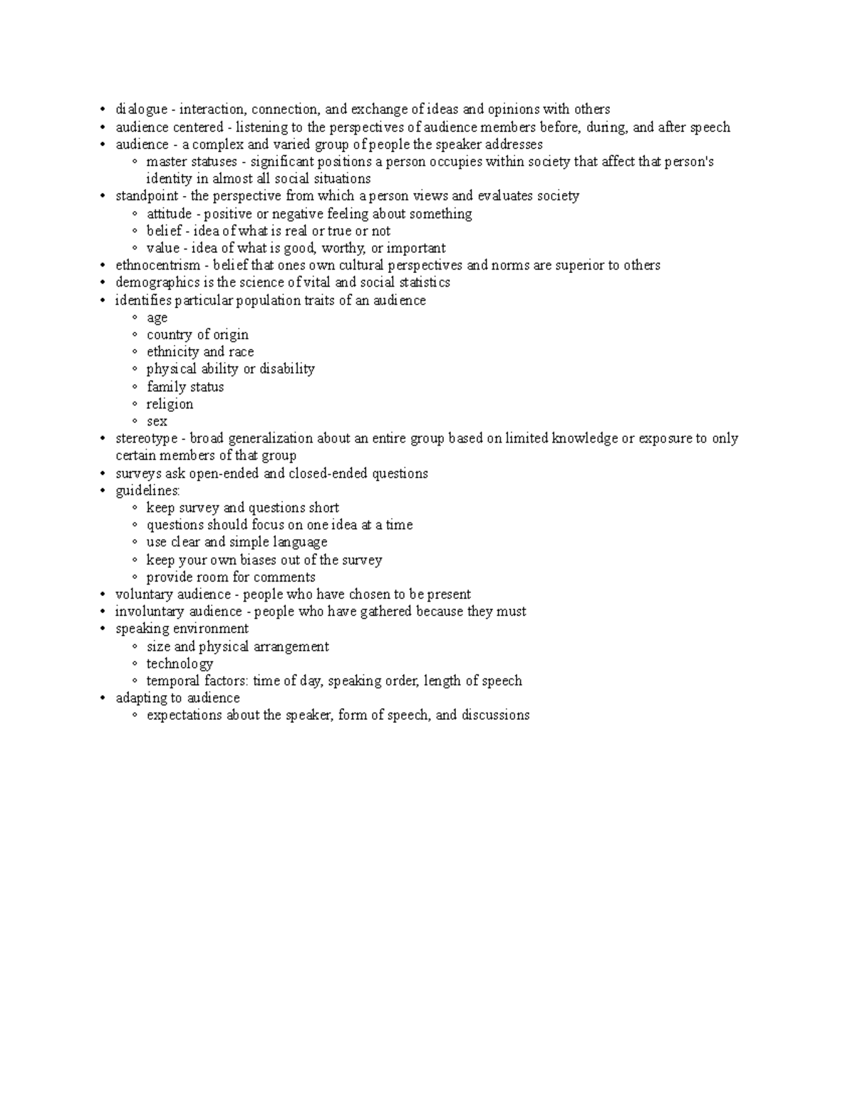 Chapter 4 COMS 151 - Lecture Notes on Audience Interaction ...