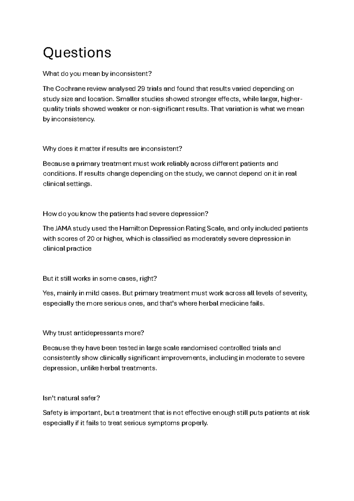 Herbal Medicine Inconsistency: Analysis of Cochrane Review & JAMA RCT ...